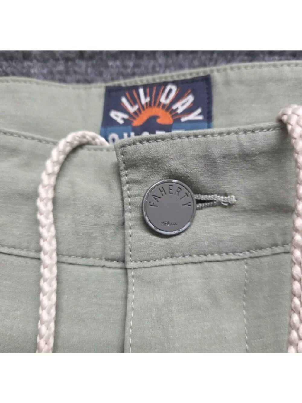 Faherty Shorts Mens 33 Green All Day Hybrid Drawstring 9